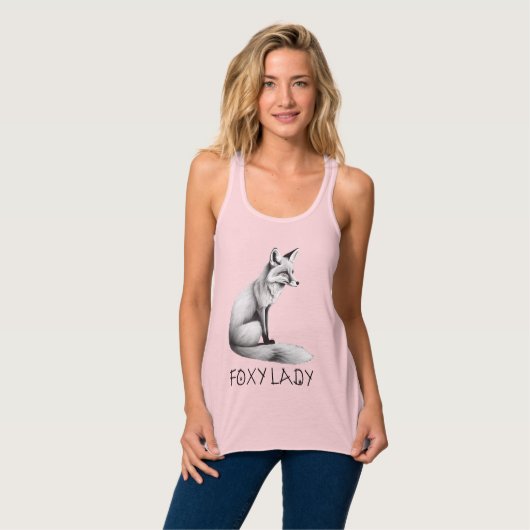 Foxy Lady - Racerback Tank Top (Vorderseite Vollansicht)