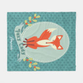 Foxy Lady Raute Fleecedecke (Vorderseite (Horizontal))