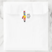 Foxy Lady Runder Aufkleber (Tasche)