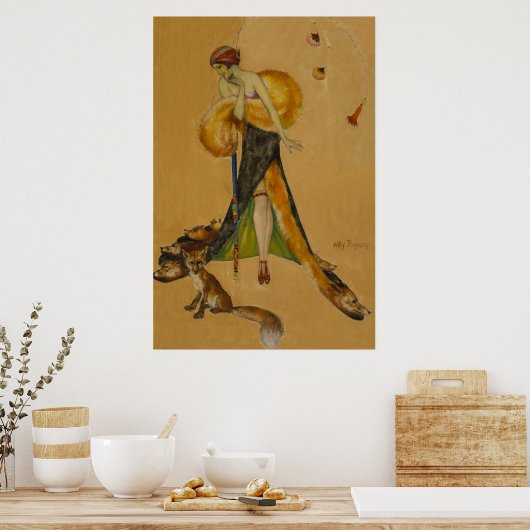 Foxy Lady von Will Pogany Poster (Küche)