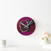 Foxy Ladybug Bride Runde Wanduhr (Zuhause)