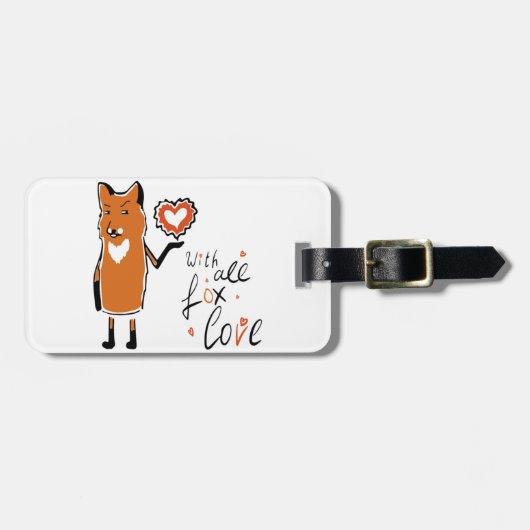 Foxy-Liebe Gepäckanhänger (Vorderseite horizontal)