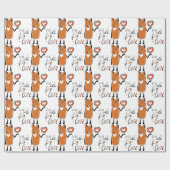 Foxy-Liebe Geschenkpapier (Flach)