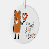Foxy-Liebe Keramik Ornament (Rechts)