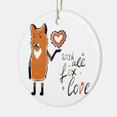 Foxy-Liebe Keramik Ornament (Links)