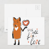 Foxy-Liebe Postkarte (Vorne/Hinten)