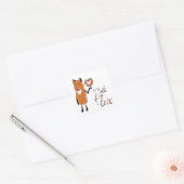 Foxy-Liebe Quadratischer Aufkleber (Umschlag)