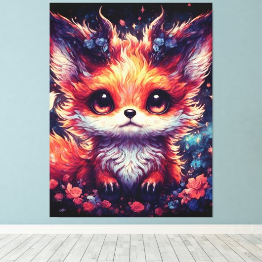 Foxy Little Devil Leinwanddruck (Insitu (Holzboden))