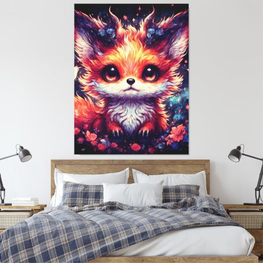 Foxy Little Devil Leinwanddruck (Insitu (Schlafzimmer))
