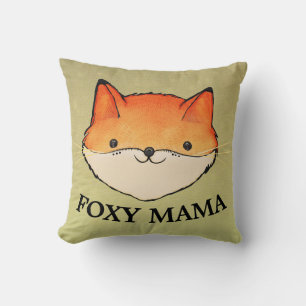 FOXY MAMA FOX DURCHGEFÜHRTE PILLOWS, MAMA EHEFRAU  KISSEN