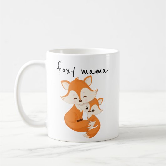 Foxy Mama Mother Süße Tier Fox Kaffeetasse (Links)