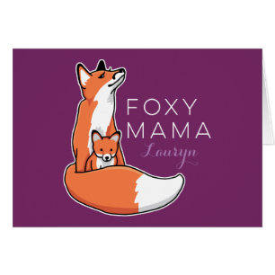 Foxy Mama Red Fox mit Pup, Personalisiert