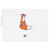 Foxy Mama Red Fox mit Pup, Personalisiert (Rückseite Horizontal)