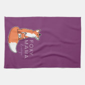 Foxy Mama Red Fox mit Pup, Personalisiert Geschirrtuch (Horizontal)