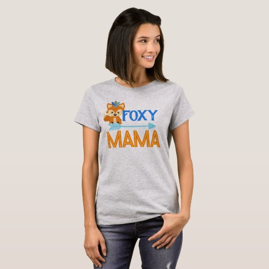 Foxy Mama Wild One Blue Woodland Party T - Shirt (Vorne ganz)