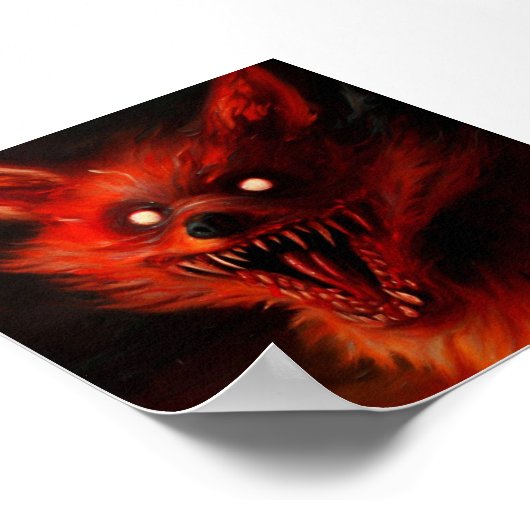 Foxy | Matt Paper Print Poster (Ecke)