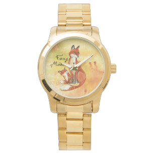 Foxy Momma Unisex Oversized Gold Bracelet Watch Armbanduhr