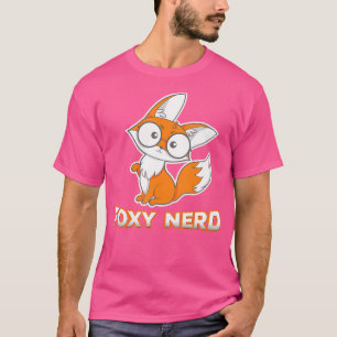 Foxy Nerd Funny Nerdy Fox mit Brille T-Shirt