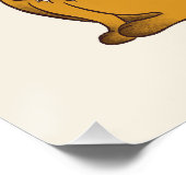 Foxy Niedlich mit Blume Poster (Ecke)