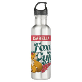 Foxy Niedlich mit Blume Wasser Flasche Edelstahlflasche