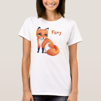 Foxy niedlicher Kawaii Cartoonfuchs T-Shirt