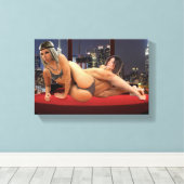 Foxy Penthouse Wrestling Leinwanddruck (Insitu (Holzboden))