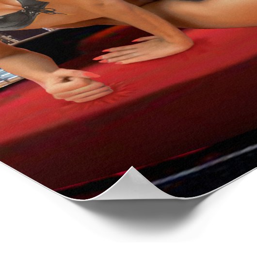 Foxy Penthouse Wrestling Poster (Ecke)