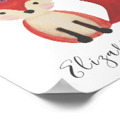 Foxy Personalisiert Kinderzimmer Wall Art Poster (Ecke)