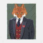 Foxy-Portrait Fleecedecke (Vorderseite)