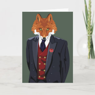 Foxy Portrait Karte