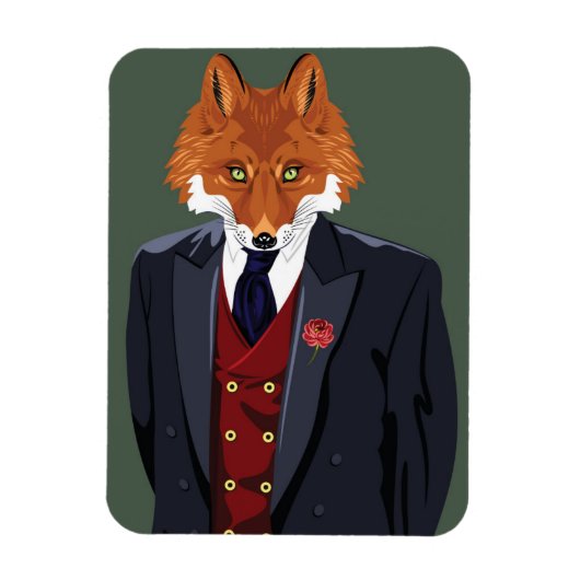 Foxy Portrait Magnet (Vertikal)