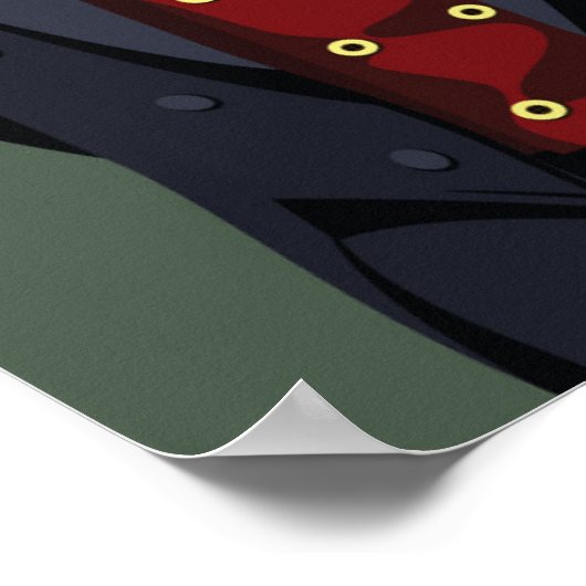 Foxy Portrait Poster (Ecke)