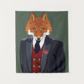 Foxy-Portrait Wandteppich (Vorderseite)