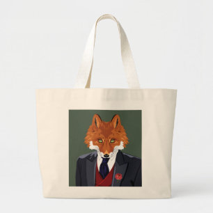 Foxy Porträt Jumbo Stoffbeutel