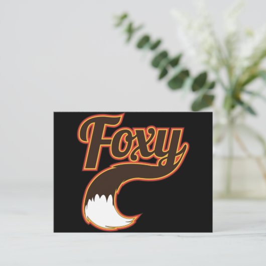 Foxy Postkarte (Stehend Vorderseite)