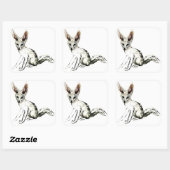 Foxy Quadratischer Aufkleber (Blatt)