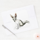 Foxy Quadratischer Aufkleber (Umschlag)