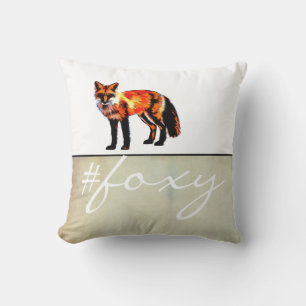 Foxy Red Fux Kissenkunst mit Text Kissen
