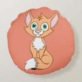 Foxy Roxy Round Throw Pillow Rundes Kissen (Rückseite)