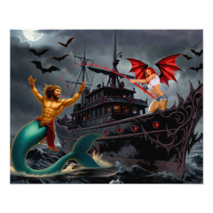 Foxy Roxy Vampir-Rebellin-Hochsee Fotodruck