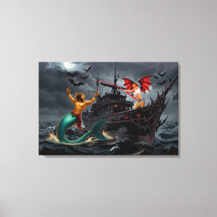 Foxy Roxy Vampir-Rebellin-Hochsee Leinwanddruck