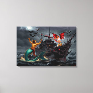 Foxy Roxy Vampir-Rebellin-Hochsee Leinwanddruck