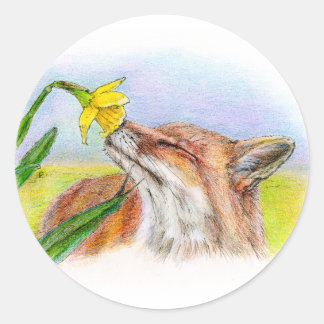 Foxy Runder Aufkleber