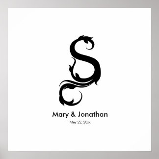 FOXY S MONOGRAM WHITE POSTER