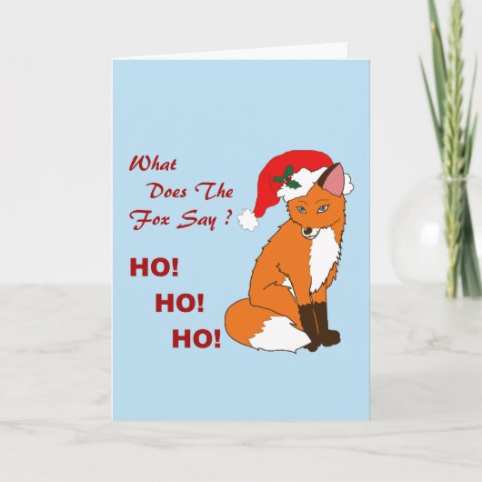 Foxy Santa Feiertagskarte (Vorderseite)