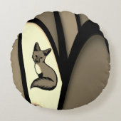 Foxy sein rundes kissen (Vorderseite)