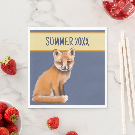 Foxy Summer Paper Napkin Serviette (Beispiel)