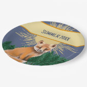 Foxy Summer Pappteller (Schrägansicht)