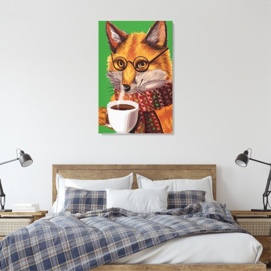 Foxy Tea Time Leinwanddruck (Insitu (Schlafzimmer))