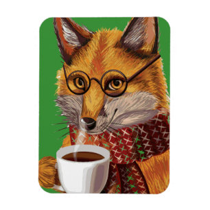 Foxy Tea Time Magnet